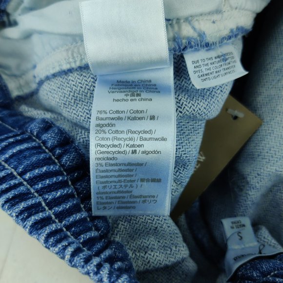 NWT J Crew Blue Indigo Denim Drawstring Sweat Shorts - Picture 8 of 8